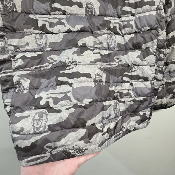 Gap Disney XXL HUSKEY Star Wars Camo Droids Puffer Jacket Coat Kids Boys